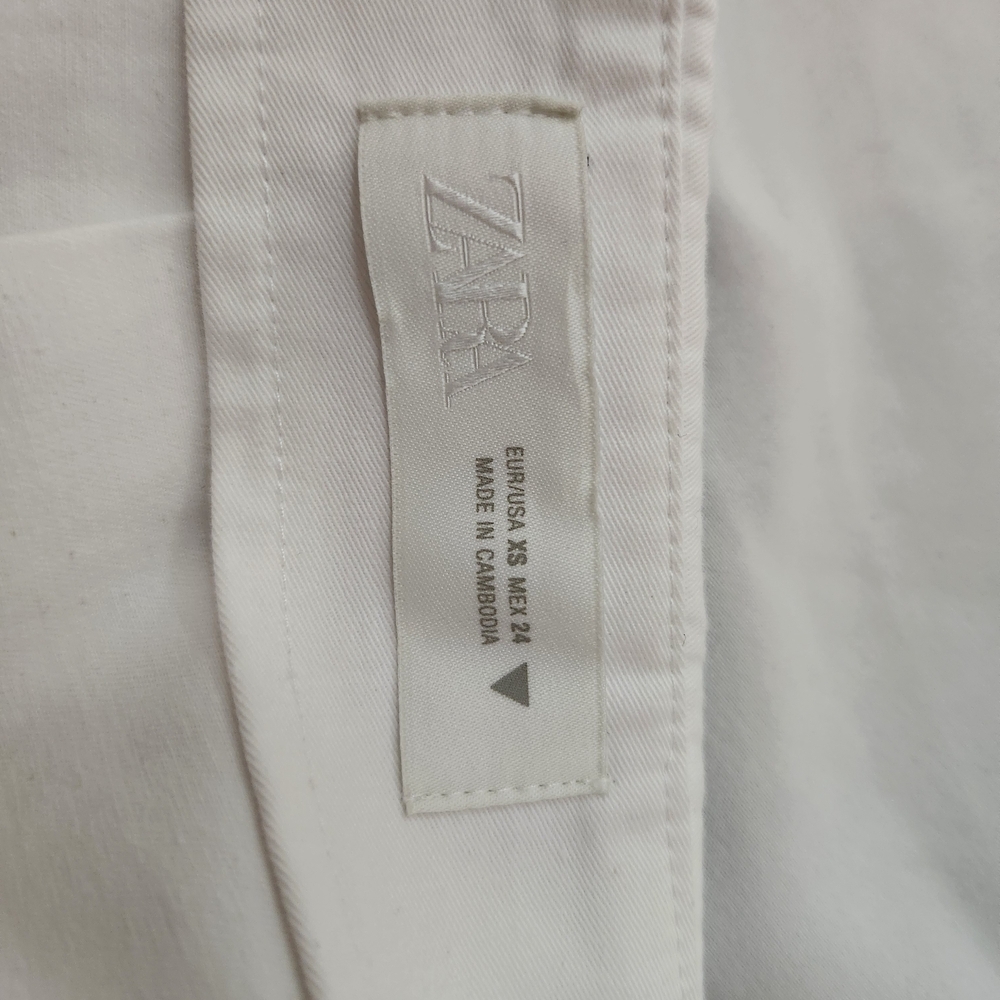 Zara Crisp White A-Line Skirt - Picture 4 of 7